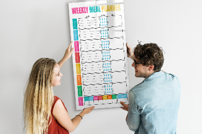 Magnettafel zum schreiben Speiseplan für jede Woche