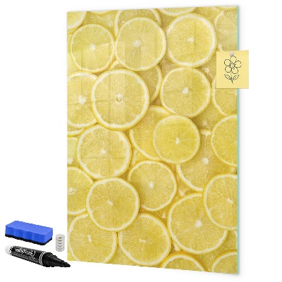 Magnettafel zum schreiben Bunte Zitronen-Memotafel