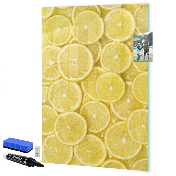 Magnettafel zum schreiben Bunte Zitronen-Memotafel