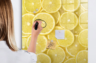Magnettafel zum schreiben Bunte Zitronen-Memotafel