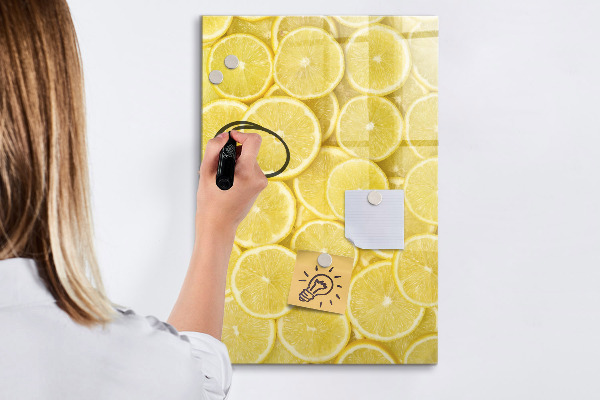Magnettafel zum schreiben Bunte Zitronen-Memotafel