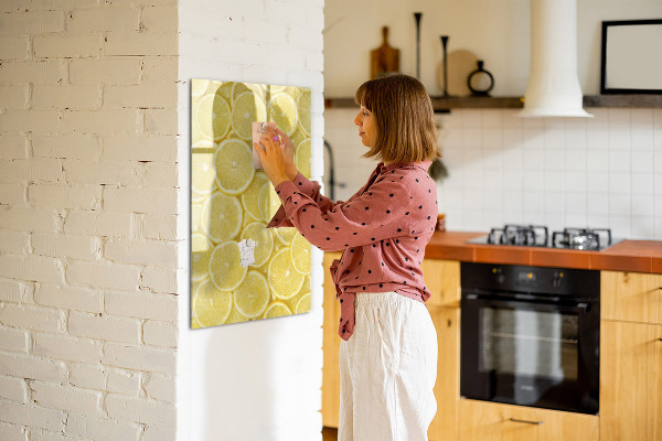 Magnettafel zum schreiben Bunte Zitronen-Memotafel