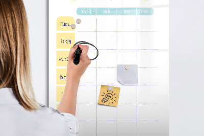 Magnettafel zum schreiben Speiseplan für die ganze Woche