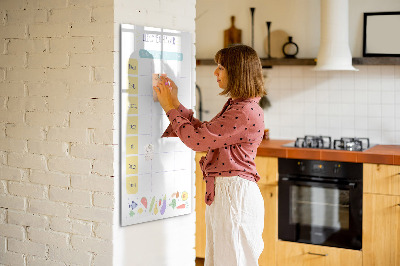 Magnettafel zum schreiben Speiseplan für die ganze Woche
