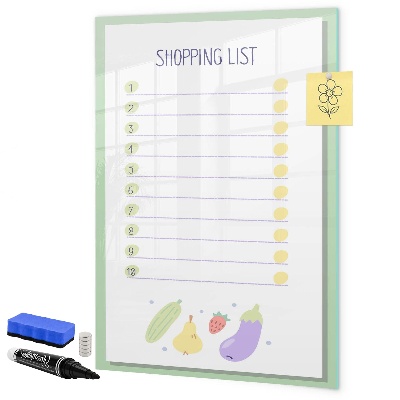 Schreib magnettafel Einkaufsliste mit Platz für Fotos