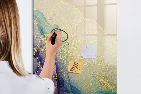 Magnettafel zum schreiben Farbenfrohe Erinnerungen auf einer Korktafel
