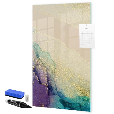 Magnettafel zum schreiben Farbenfrohe Erinnerungen auf einer Korktafel