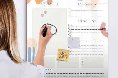 Schreib magnettafel Tagesplaner mit Platz für Fotos