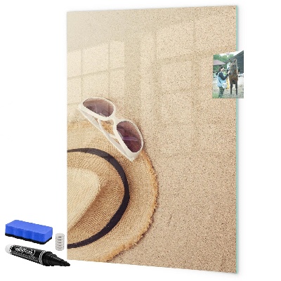 Magnettafel zum schreiben Sommererinnerungen am Strand