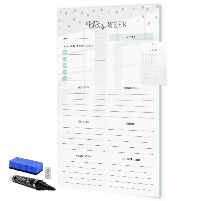 Schreib magnettafel Wochenplaner mit Platz für Notizen