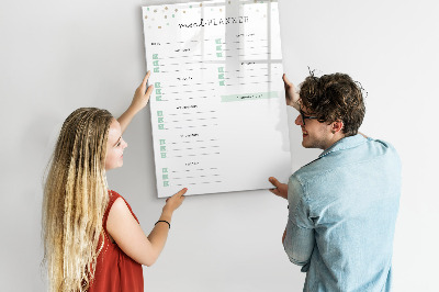 Magnettafel zum schreiben Speiseplan für die ganze Woche