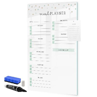 Magnettafel zum schreiben Speiseplan für die ganze Woche
