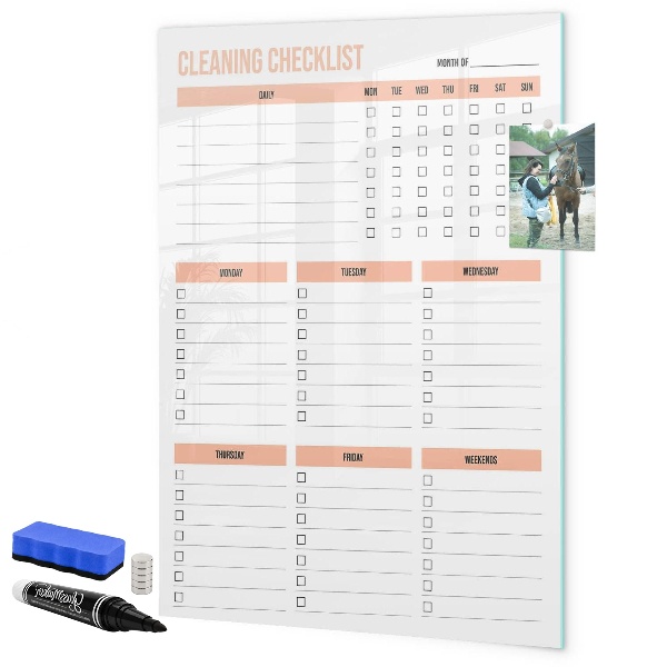 Magnettafel zum schreiben Reinigungs-To-Do-Liste