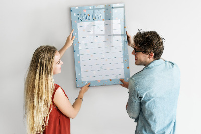 Magnettafel zum schreiben Aufgabenliste mit Platz für Fotos