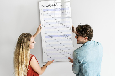 Schreib magnettafel Monatlicher Reinigungsplan