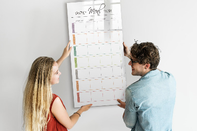Magnettafel zum schreiben Speiseplan für die ganze Woche