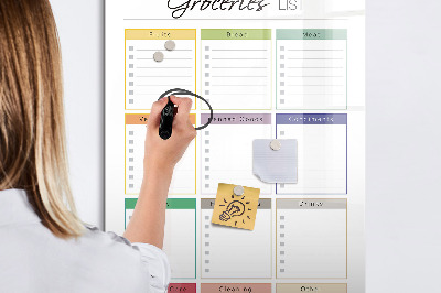 Schreib magnettafel Einkaufsliste mit Platz für Fotos
