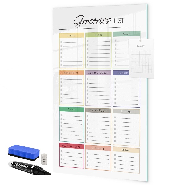 Schreib magnettafel Einkaufsliste mit Platz für Fotos