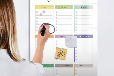 Schreib magnettafel Einkaufsliste mit Platz für Fotos