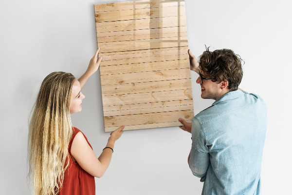 Magnettafel zum schreiben Notiztafel auf Holzgrund