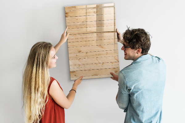 Magnettafel zum schreiben Notiztafel auf Holzgrund
