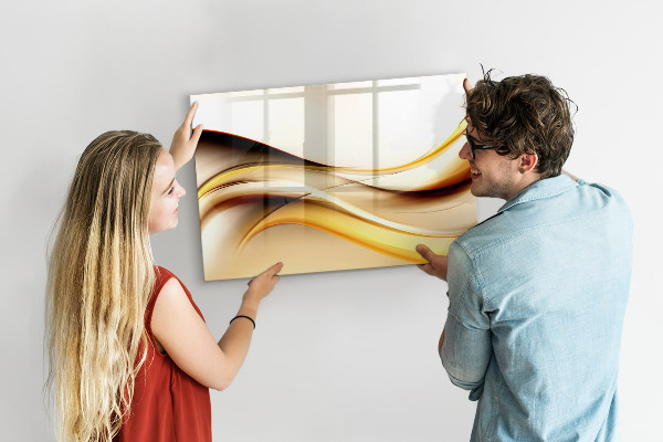 Magnettafel zum schreiben Ein moderner Raum zur Präsentation von Fotos