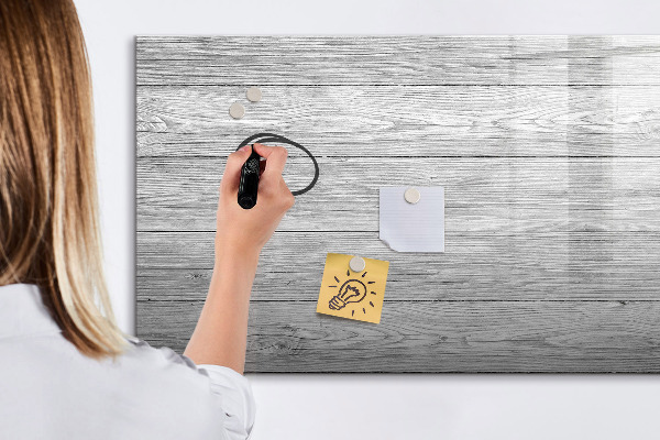 Magnettafel zum schreiben Stilvolle Pinnwand für Fotos und Notizen