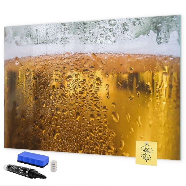 Schreib magnettafel Ein kaltes Bier mit persönlichen Erinnerungen