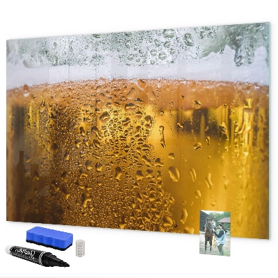 Schreib magnettafel Ein kaltes Bier mit persönlichen Erinnerungen