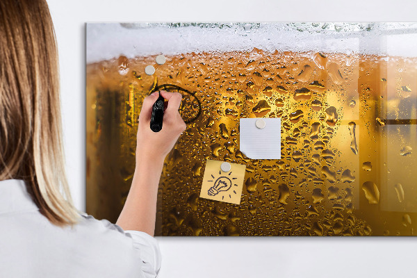 Schreib magnettafel Ein kaltes Bier mit persönlichen Erinnerungen