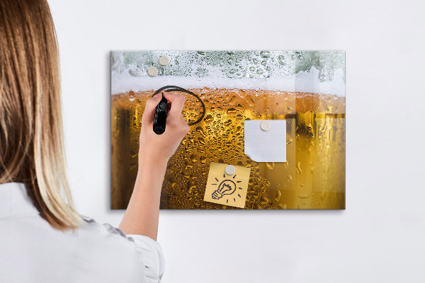 Schreib magnettafel Ein kaltes Bier mit persönlichen Erinnerungen