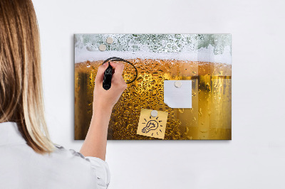 Schreib magnettafel Ein kaltes Bier mit persönlichen Erinnerungen