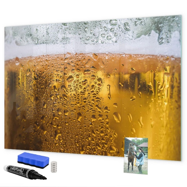 Schreib magnettafel Ein kaltes Bier mit persönlichen Erinnerungen