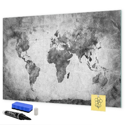 Schreib magnettafel Weltkarte mit persönlichen Fotos