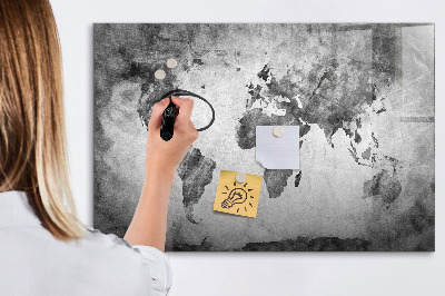Schreib magnettafel Weltkarte mit persönlichen Fotos