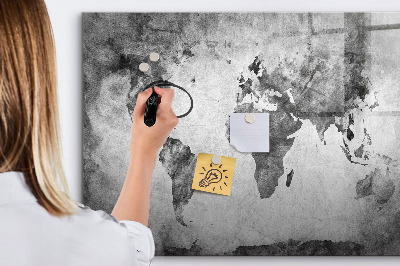 Schreib magnettafel Weltkarte mit persönlichen Fotos