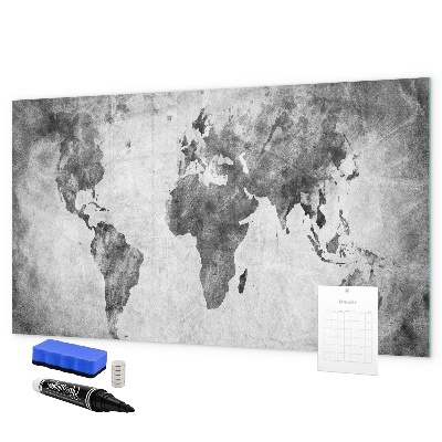 Schreib magnettafel Weltkarte mit persönlichen Fotos