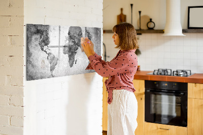 Schreib magnettafel Weltkarte mit persönlichen Fotos