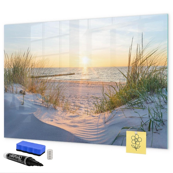 Schreib magnettafel Strand und Erinnerungen in Fotos