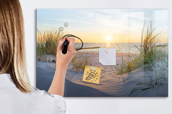 Schreib magnettafel Strand und Erinnerungen in Fotos