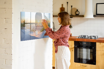 Schreib magnettafel Strand und Erinnerungen in Fotos