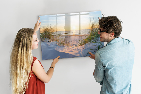 Schreib magnettafel Strand und Erinnerungen in Fotos