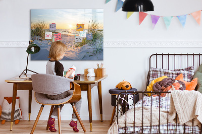 Schreib magnettafel Strand und Erinnerungen in Fotos