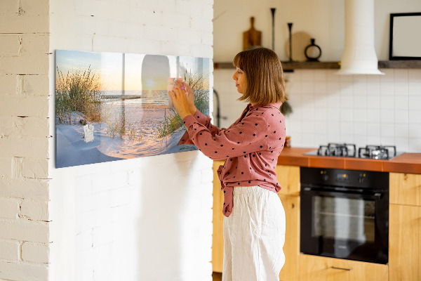 Schreib magnettafel Strand und Erinnerungen in Fotos