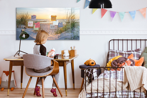 Schreib magnettafel Strand und Erinnerungen in Fotos