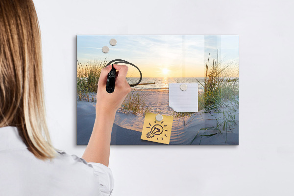 Schreib magnettafel Strand und Erinnerungen in Fotos