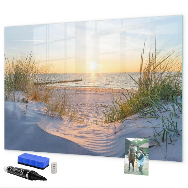 Schreib magnettafel Strand und Erinnerungen in Fotos