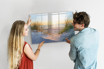 Schreib magnettafel Strand und Erinnerungen in Fotos