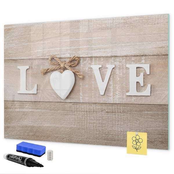 Magnettafel zum schreiben Liebe in Fotos und Erinnerungen