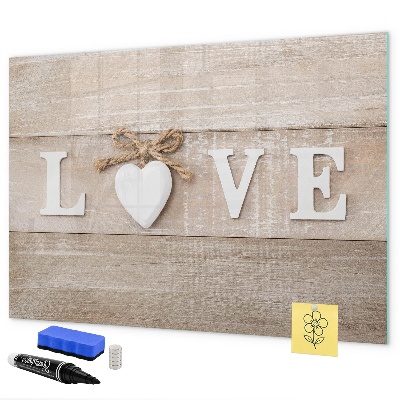 Magnettafel zum schreiben Liebe in Fotos und Erinnerungen